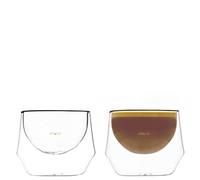 KRUVE IMAGINE Coffee Cups - Handcrafted Double-Wall Glass Cups (Set of 2, (50oz/150ml) - Perfect for Latte Art & Espresso - Durable Borosilicate Glass - Ideal for Coffee Mugs Lovers - Cortado