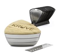 KRUVE The Coffee Grinder Strainer Helps with Accurate Measuring, calibrating, Refining Coffee Grinders, Ideal for cafes, Baristas or Home Brewers (Plus Bean, Silver)