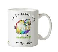 Kruzroyal DZ130 I'm The Rainbow Sheep of The Family Funny Novelty Great Gift Idea Coffee Tea Mug