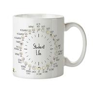 Kruzroyal DZ282 Student Life Funny Novelty Great Gift Idea Coffee Tea Mug | Gift for University, College Student, Fresher | Novelty Coffee Cup, Uni Humour, Son, Daughter Present, 11oz