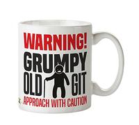 Kruzroyal DZ367 Warning! Grumpy Old git, Approach with Caution Funny Novelty Great Gift Idea Coffee Tea Mug