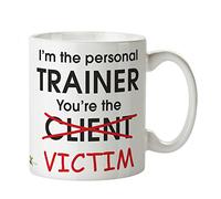 Kruzroyal DZ395 I'm The Personal Trainer, You're The Victim Gym Funny Novelty Coffee Tea 11OZ Mug | Gift for PT, Fitness Coach, Gym Lover | Novelty Coffee Cup, Sarcastic Workout Humour for Men, Women