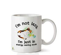 Kruzroyal DZ610 I'm not Lazy, I'm just in Energy Saving Mode Funny Novelty Great Gift Idea Coffee Tea Ceramic Mug