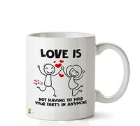 Kruzroyal DZ671 Love is not Having to Hold Your Farts in Anymore Funny Novelty Great Gift Idea Coffee Tea Ceramic Mug