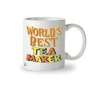 Kruzroyal DZ828 World's Best Tea Maker Mug 11oz - White Ceramic Cup for a Perfect Brew - Funny Birthday, Office Thank You Gift for Colleague, Friend