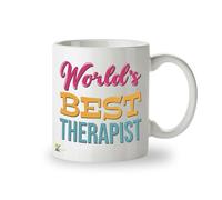 Kruzroyal DZ844 World's Best Therapist Mug 11oz - White Ceramic Cup for Counsellor, Psychologist - Ideal Birthday, Thank You or Leaving Present