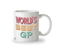 Kruzroyal DZ880 World's Best GP Mug 11oz - White Ceramic Cup for Doctor, Medical Professional - Thank You, Retirement, Birthday Present
