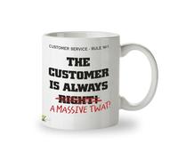 Kruzroyal Funny Customer Service Mug, Novelty Coffee Cup, Gift for Colleague, Coworker