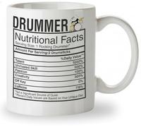 Kruzroyal Funny Drummer Mug, 11oz Ceramic