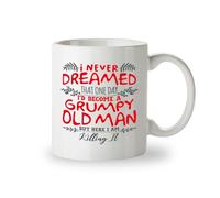 Kruzroyal Funny Grumpy Old Man Mug - Novelty Sarcastic Gift for Dad, Grandpa, Husband, Men - Birthday, Retirement, Father's Day Present - 11oz Ceramic Coffee Cup - 60th 70th 80th Grumpy Git