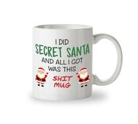 Kruzroyal Funny Secret Santa Mug, Novelty Coffee Cup, Office Gag Gift for Work Colleague