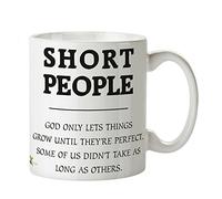 Kruzroyal Funny Short People Mug, God Only Lets Things Grow Until Perfect Quote, Novelty Gift for Petite Women, Men or Best Friend, Gift Idea Coffee Tea Cup 11OZ DZ101
