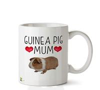 Kruzroyal Guinea Pig Mum Mug, Cute Ceramic Coffee Cup for Women & Pet Lovers, Novelty Animal Gift for Mother's Day & Birthdays, 11oz