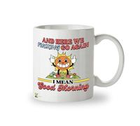 Kruzroyal Here We F*cking Go Again Funny Coffee Mug - 11oz Sarcastic Novelty Cup - Gag Gift for Coworkers, Men & Women | Good Morning Tea Mug
