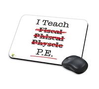 Kruzroyal I Teach PE Funny Physical Education Teacher Novelty Mousepad Mat