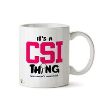 Kruzroyal It's A CSI Thing Mug | Funny Forensic Science Crime Show Gift Ceramic Coffee Tea Cup for Detective Fan, Police, Scientist