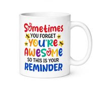 Kruzroyal Motivational Mug, You’re Awesome, 11oz Ceramic, Multi-Colour