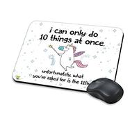 Kruzroyal Mouse Pad Can Only Do 10 Things At Once 11th Funny Office Mat