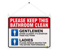Kruzroyal MP405 Please keep this bathroom clean/Gentlemen/Ladies/Funny Toilet Sign Funny Novelty Retro Vintage Metal Wall Sign Plaque 20cm x 15cm