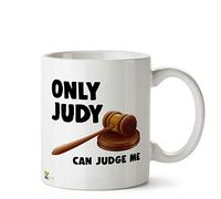 Kruzroyal Only Judy Can Judge Me Funny Mug | Sarcastic Judge Judy TV Show Ceramic Coffee Tea Cup Gift for Friends, Fan, Colleague