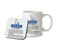 Kruzroyal SM049 Engineer Definition - Gifts for Engineers, Future Engineer Gifts - 11OZ Mug & Matching Coaster Set