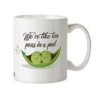 Kruzroyal Two Peas in a Pod Mug - Cute Romantic Coffee Cup Gift for Couples, Best Friend, Anniversary, or Valentine’s Day - Funny Novelty 11oz Ceramic Mug for Him, Her, Boyfriend or Wife