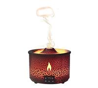 KRUZZO 360ML Essential Oil Diffuser, Volcano Air Humidifiers with LED Lamp, Aromatherapy Diffuser with Two Spray Modes, 2/8 H Smart Timing, for Office Bedroom Desktop A