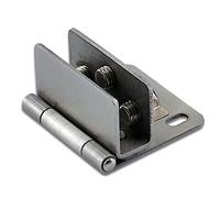 KRXSOBNV, 1 Pcs Stainless Steel Bathroom Gate Clamp Door Accessories Bathroom Cabinet Frameless Glass Hinge,Hinges(L Single Clip)