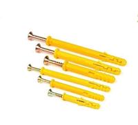 KRXSOBNV, 10PCS,M8 Plastic Expansion Tube Pipe Self Tapping Wall Anchors Drilling Woodworking Plugs Plastic Expansion with Metal Screw Kit,Expansion Screws(M8x100mm)
