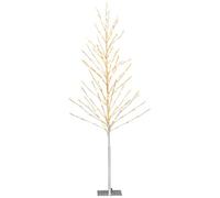 KRXSOBNV, 155 CM Lighted Christmas Birch Tree, Artificial Xmas Twig with 168 Warm-White LED Lights and Metal Stakes, Holiday Party Decor for Porch Home Store,Christmas tree