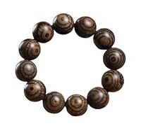KRXSOBNV, 20Mm Eagle Eye Wooden Beads Single Loop Bracelet Simple Wooden Rosary for Prayer Meditation Mala, Rosary Bracelets