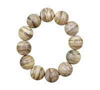 KRXSOBNV, 20Mm Papua Agarwood Bracelet Milk Incense, Natural Agarwood Buddha Beads Single Circle Bracelet Rosary for Chanting Meditation, Rosary Bracelets