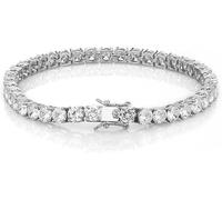 KRXSOBNV, 3-5mm Moissanite Bracelets for Women D Color VVS1 clarity Diamond Bracelet 925 Sterling Silver White/Yellow Moissanite Tennis Bracelet with Certificate,Diamond Bracelets