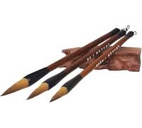 KRXSOBNV, 3 PCS Chinese Calligraphy Drawing Brush Set - Pure Wolf Hair,A1,Chinese Calligraphy Brushes