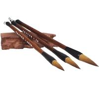 KRXSOBNV, 3 PCS Chinese Calligraphy Drawing Brush Set, Small to Medium Calligraphy Brushes for Painting Writing Art Drawing, Wolf Hair,Chinese Calligraphy Brushes