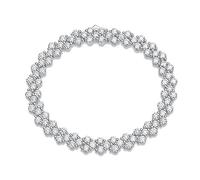 KRXSOBNV, 3mm Moissanite Diamond Bracelets for Men Women D Color VVS1 Tennis Bracelet 925 Sterling Silver Bracelet,Diamond Bracelets(22)