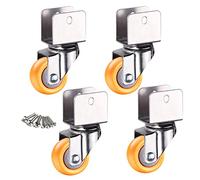 KRXSOBNV, 4PCS,U-Type Bracket Nylon Castors,Transport Castors for Crib,with Screws,Maximum Load 50kg,Casters(16mm/0.63in)