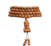 KRXSOBNV, 6Mm Teak Beaded Multi-Circle Bracelet 108 Delicate Wooden Buddha Rosary Beads with Buddha Pendant Unisex for Meditation Prayer Chanting, Rosary Bracelets