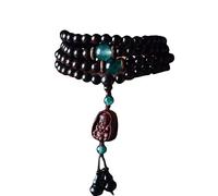KRXSOBNV, 6Mm Zambian Blood Sandalwood Multi-Circle Beaded Bracelet 108 Exquisite Buddhist Prayer Beads for Chanting Meditation Mala, Rosary Bracelets