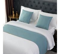 KRXSOBNV, Bed Runner, Twin, Queen, King, Modern Light Luxury Hotel End Scarf For Size Solid Color Smooth Comfort Runners & Scarves,Bed towel(Light Green,50 * 180cm for 120cm Bed)