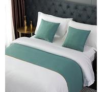 KRXSOBNV, Bed Runner, Twin, Queen, King, Modern Light Luxury Hotel End Scarf For Size Solid Color Smooth Comfort Runners & Scarves,Bed towel(Green2,50 * 180cm for 120cm Bed)