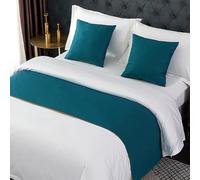 KRXSOBNV, Bed Runners For Queen Size, Decorative Throws For Foot Of, End Scarves Sofa Throw Bedding Scarf Protector Slipcover, Twin, King,Bed towel(Dark Green,50 * 180cm for 120cm Bed)
