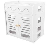 KRXSOBNV, Cable Management Box Box Router Storage Cable Wifi Rack Home Organizer Case Supplies Cord Hider Management Wall Modem Cover Power Wires Holder Cable Tidy Box,WiFi Organiser