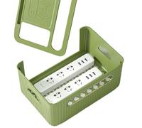 KRXSOBNV, Cable Management Box Data Line Box Smooth Edge Multifunctional Large Capacity Storage Case Study Room Supply Cable Tidy Box,WiFi Organiser(Green)