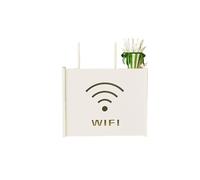 KRXSOBNV, Cable Management Box Large Wireless Wifi PVC panel Shelf Wall Hanging Plug Board Bracket Cable Storage Organizer Home Decor Cable Tidy Box,WiFi Organiser