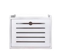 KRXSOBNV, Cable Management Box solid wood socket power cord storage box wireless wifi light cat set-top box shelf Cable Tidy Box,WiFi Organiser(White)