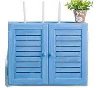 KRXSOBNV, Cable Management Box Wall-mounted Perforation-free Set-top Box Wooden Frame Household Power Distribution Box Cover Shielded Router Cable Cable Tidy Box,WiFi Organiser(L)