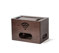 KRXSOBNV, Cable Management Box Wood Set-top Box Rack Power Supply TV Line Box Socket Protector Decorative Shielding Box Cable Tidy Box,WiFi Organiser