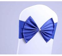 KRXSOBNV, Chair Sashes,100pcs Wedding Spandex Chair Sash Bands Stretch Chair BIG Bow Ties For Banquet Decoration Event Party-05,Chair Sash(Blue)