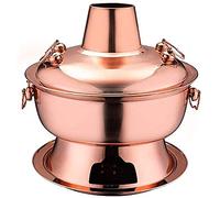 KRXSOBNV, Chinese Tranditional Hotpot,Hot Pot Mongolian, Pure Copper Charcoal, Outdoor, Soup ，Copper Hotpot